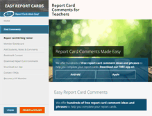 Tablet Screenshot of easyreportcards.com